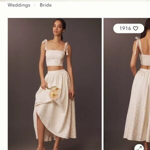 Hutch Ivory Bridal Two-Piece Set with Tie Straps